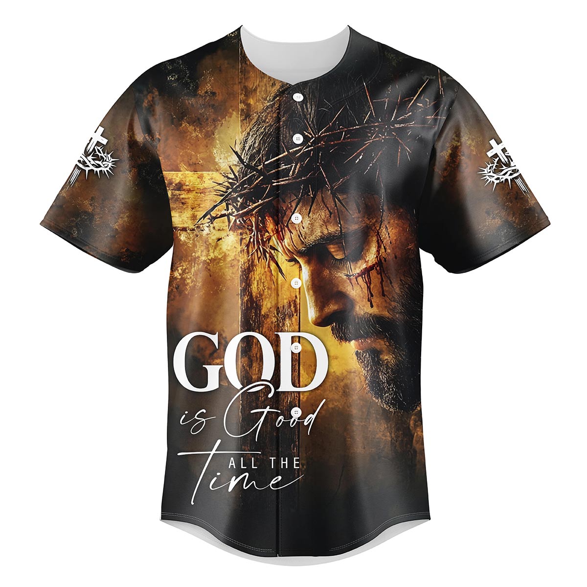 God is Good All The Time Baseball Jersey