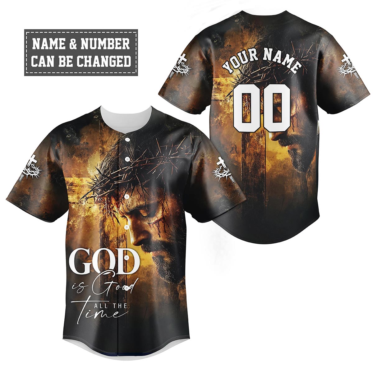 God is Good All The Time Baseball Jersey