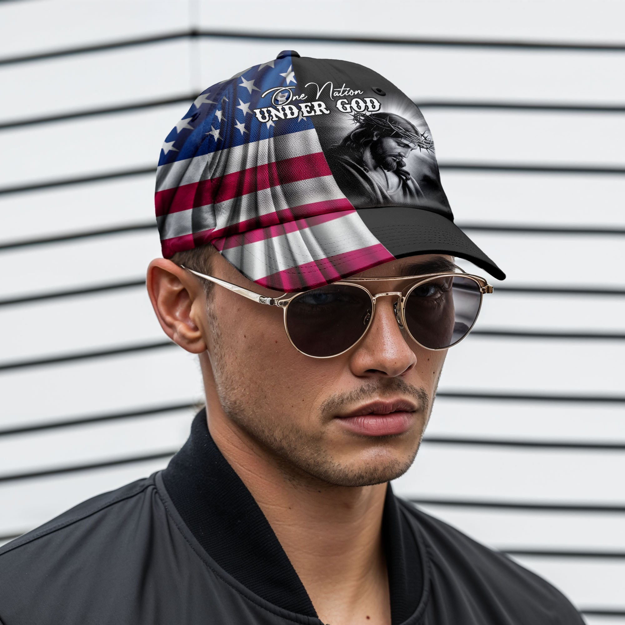 One Nation Under God Flag Baseball Jersey Deal