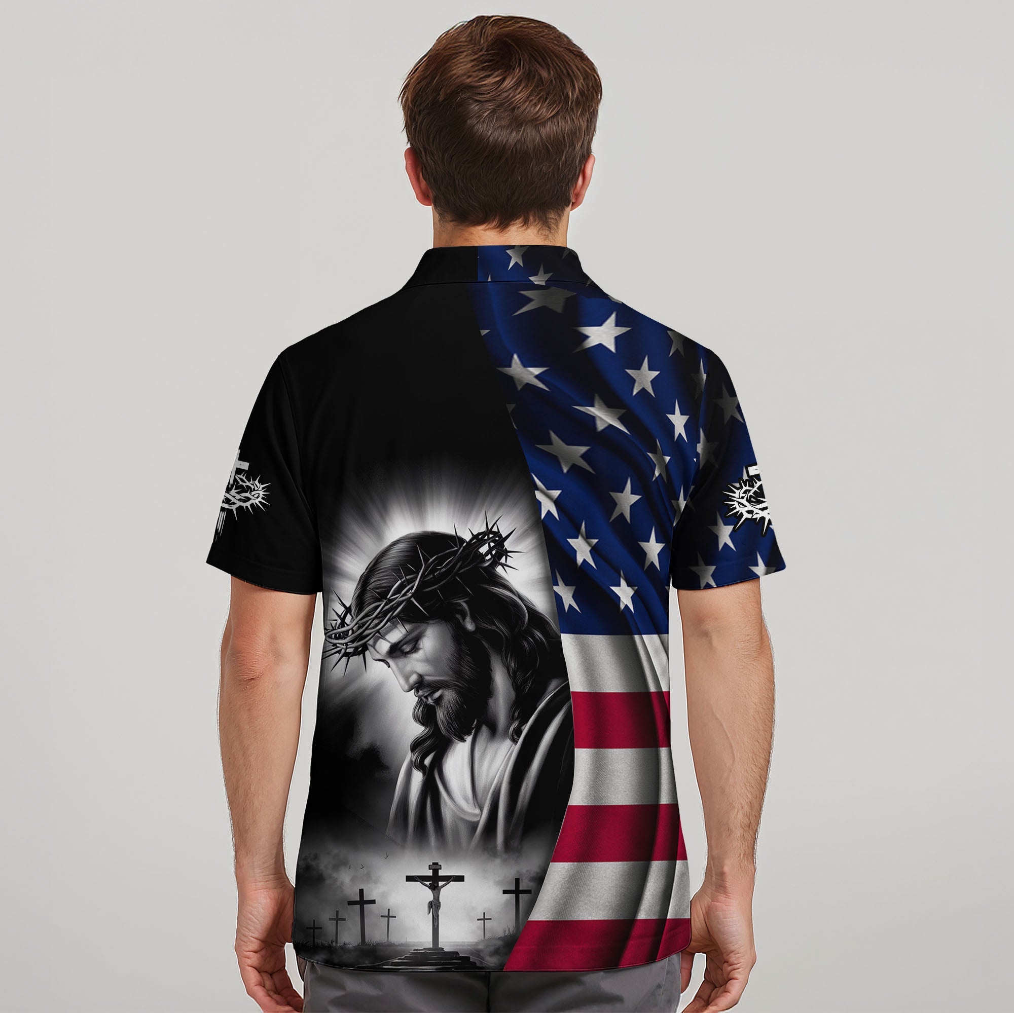 One Nation Under God Flag Polo