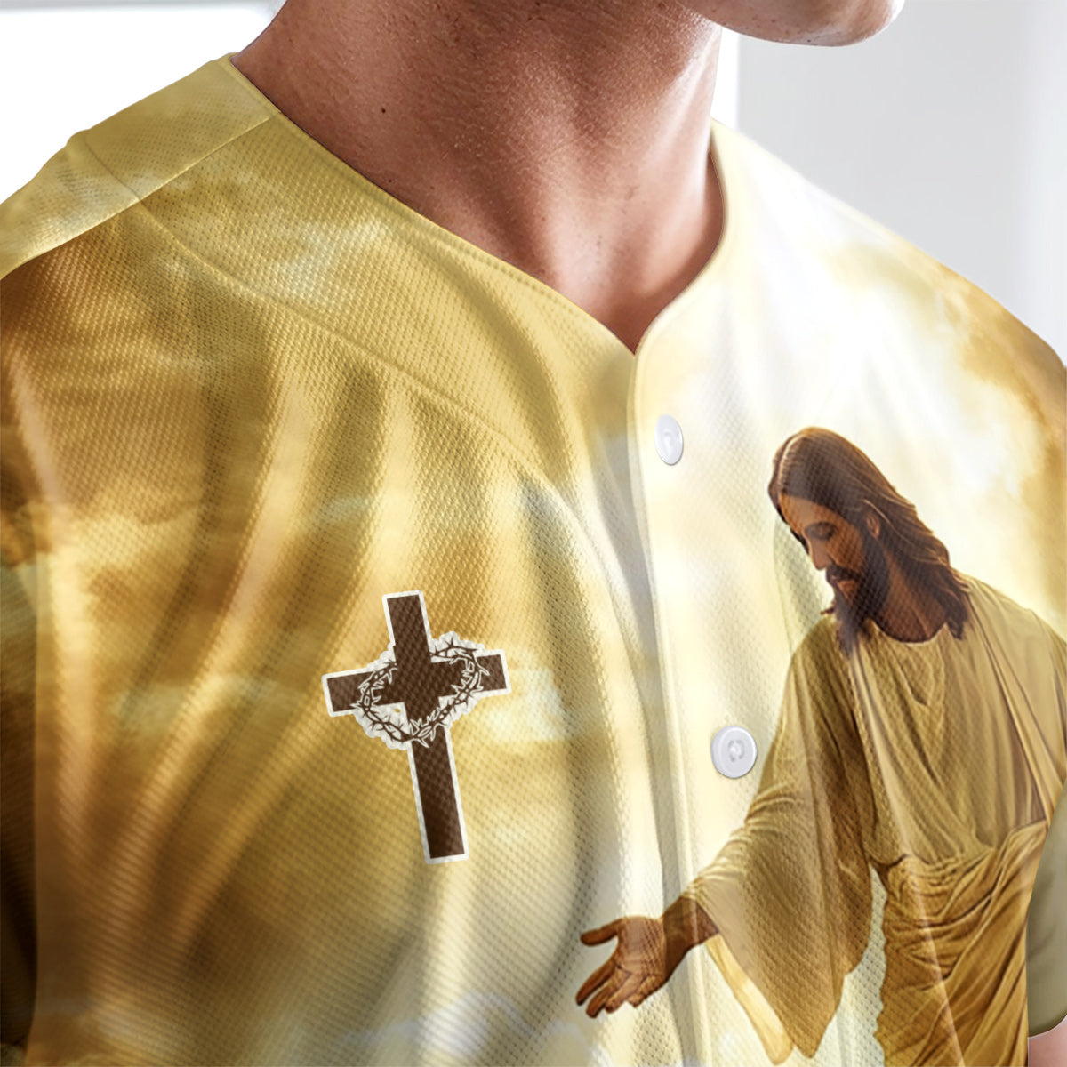 When Life Knocks Me Down Jesus Picks Me Up Custom Name Baseball Jersey