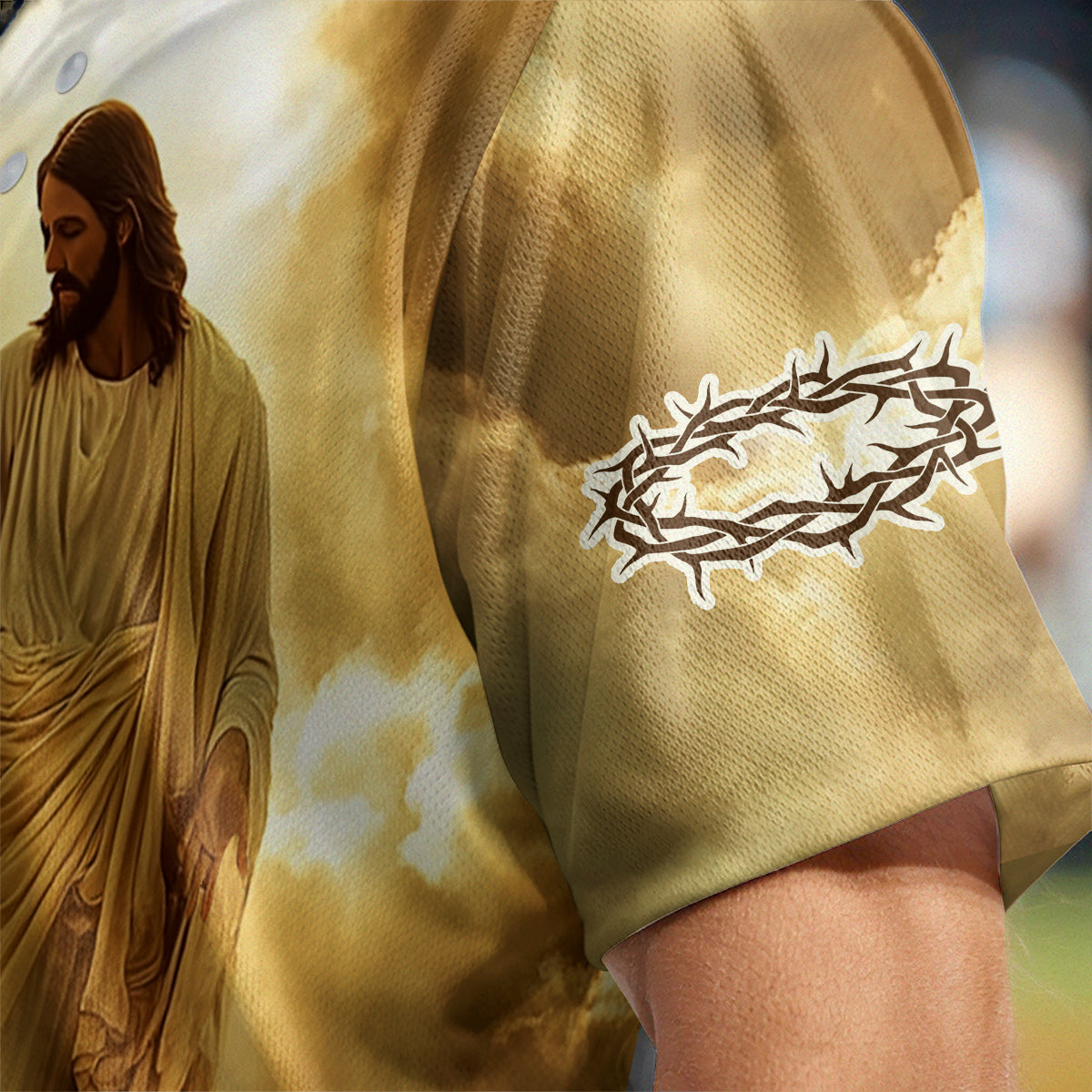 When Life Knocks Me Down Jesus Picks Me Up Custom Name Baseball Jersey