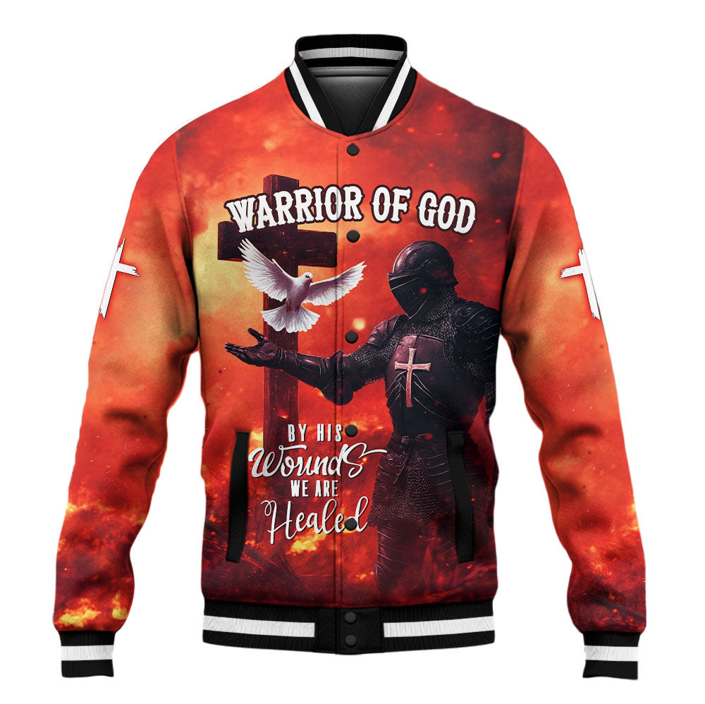 By His Wounds We Are Healed Baseball Jacket