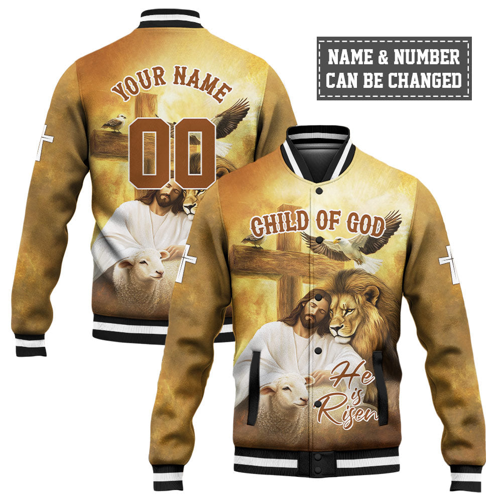 Jesus He Is Risen Baseball Jacket