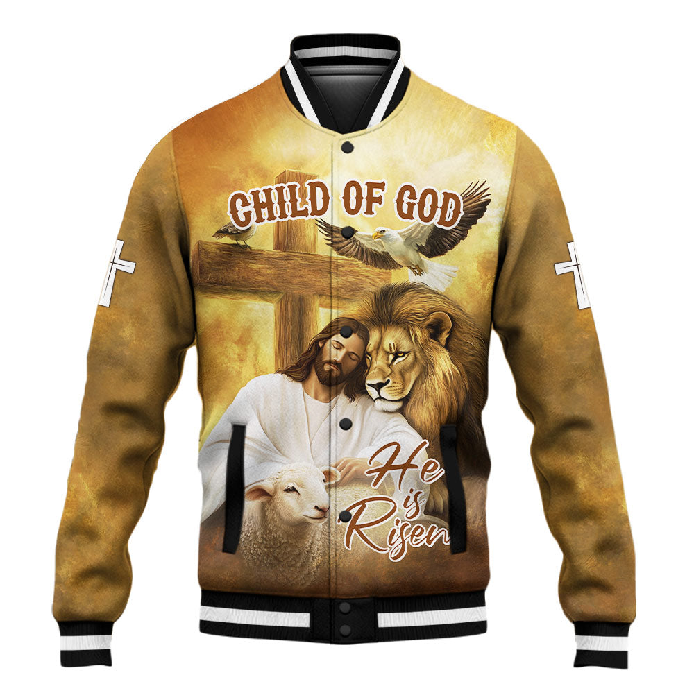 Jesus He Is Risen Baseball Jacket