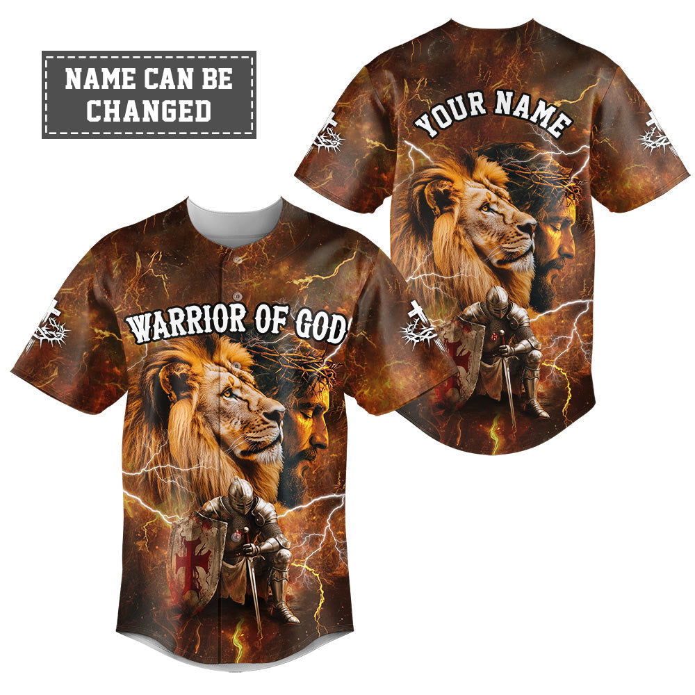 Warrior Of God Custom Name Baseball Jersey