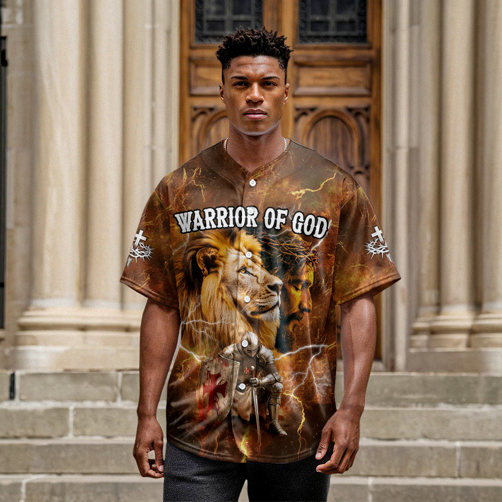 Warrior Of God Custom Name Baseball Jersey