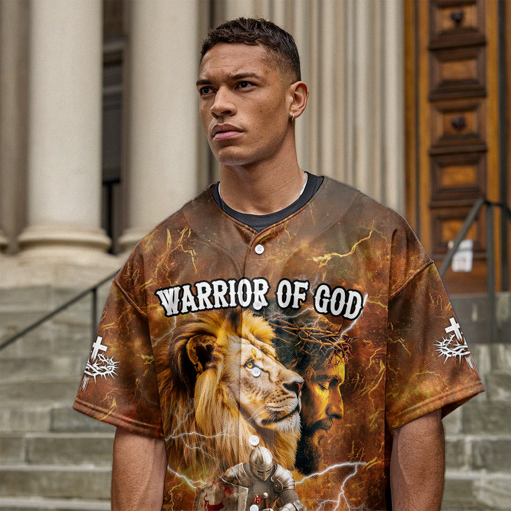 Warrior Of God Custom Name Baseball Jersey