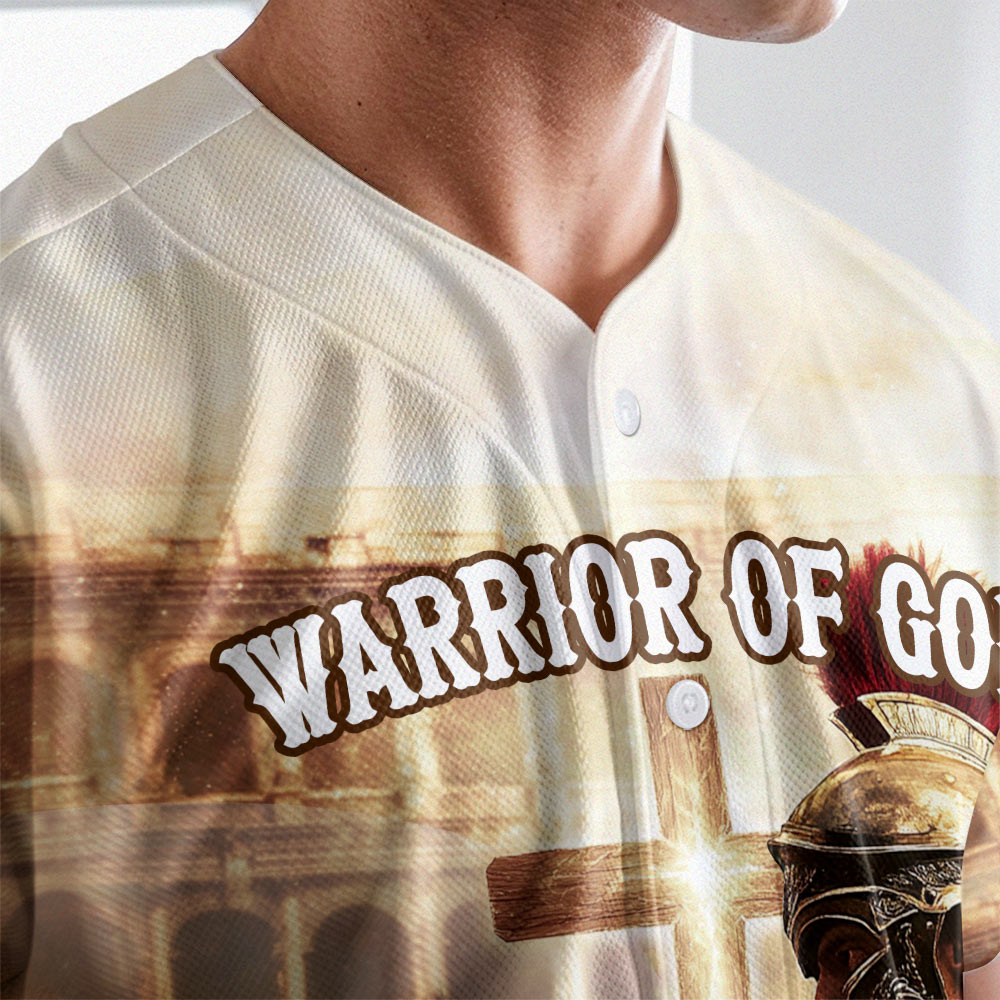 Warrior Of God Custom Name Baseball Jersey