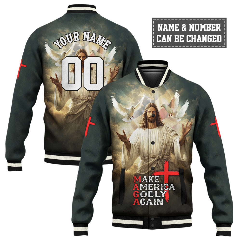 Make America Godly Again Baseball Jacket