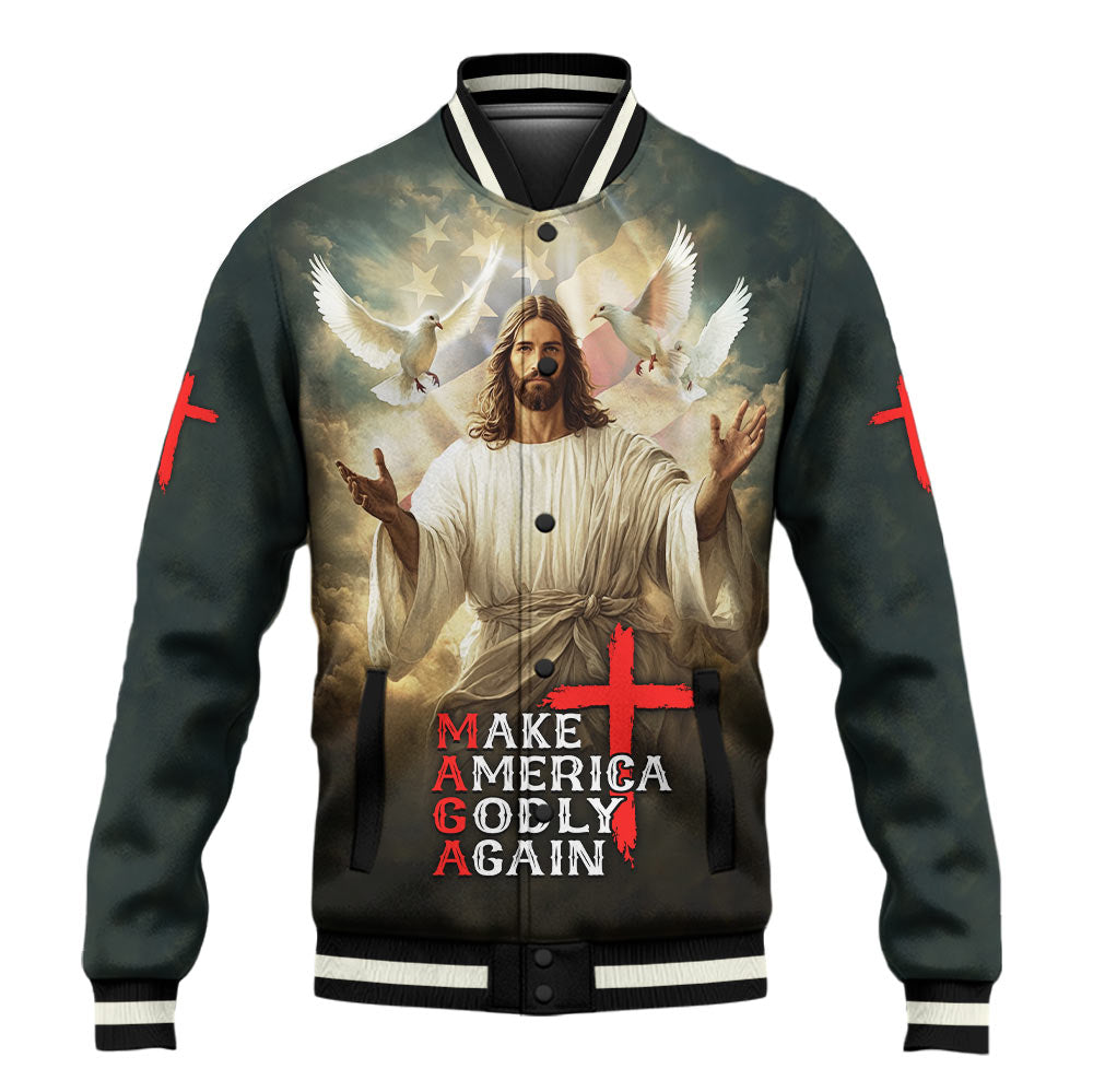 Make America Godly Again Baseball Jacket