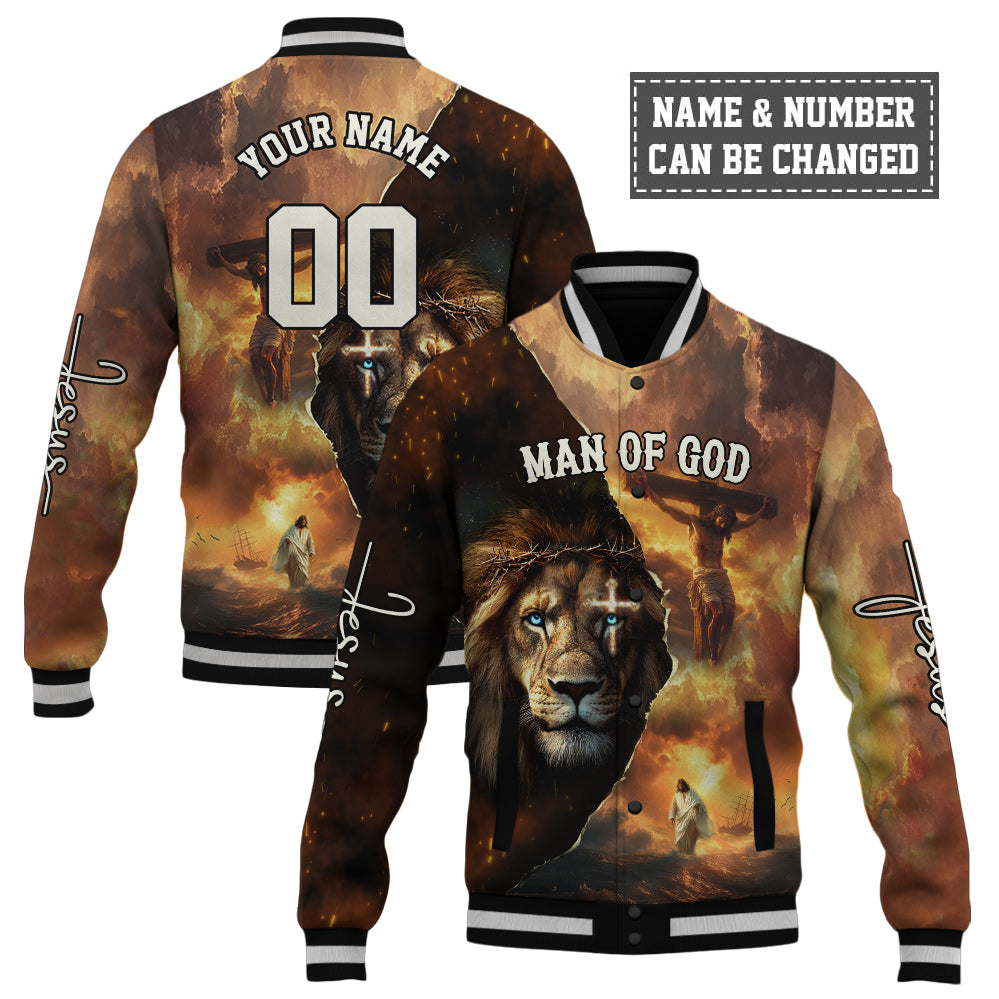 Man Of God Redeemed Strength Baseball Jacket
