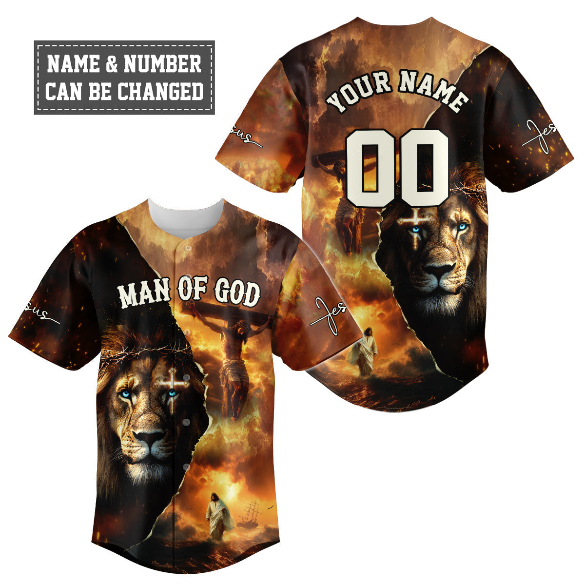 Man Of God Redeemed Strength Baseball Jersey