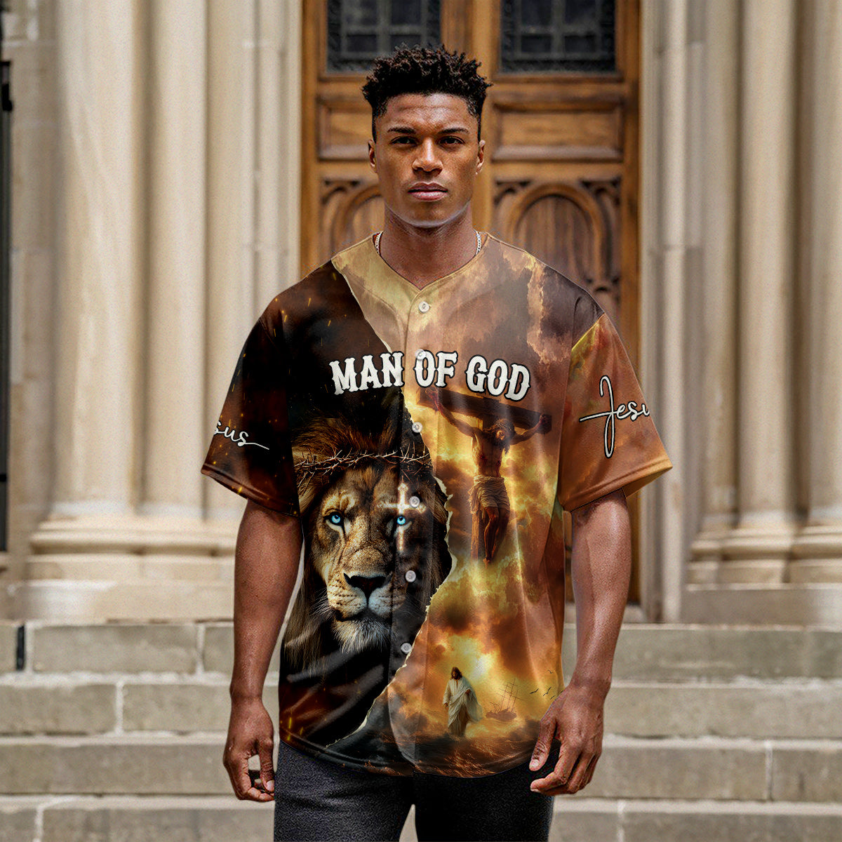 Man Of God Redeemed Strength Baseball Jersey