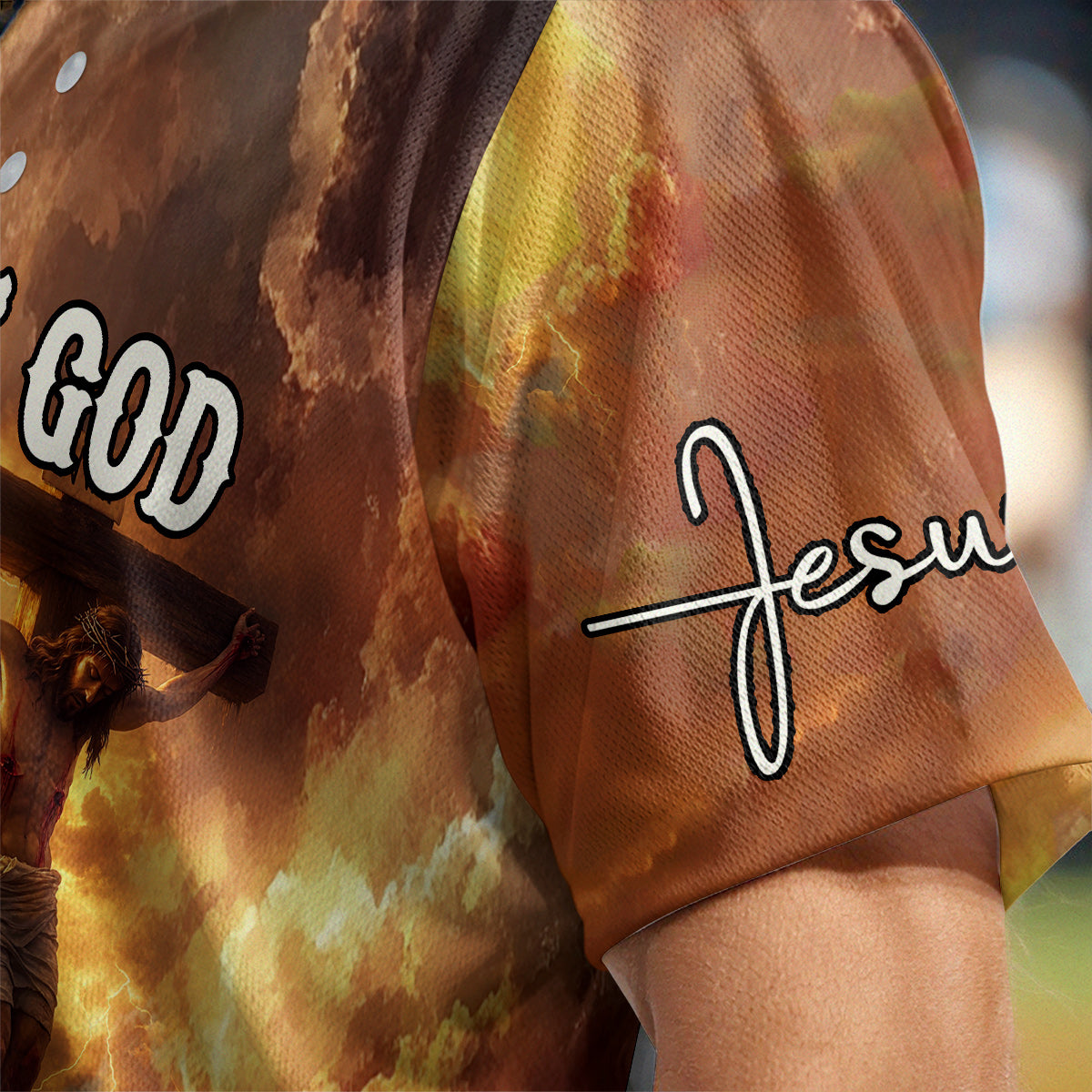 Man Of God Redeemed Strength Baseball Jersey