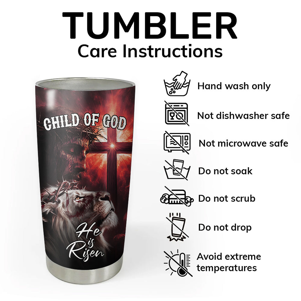 Child Of God Risen Warrior Tumbler