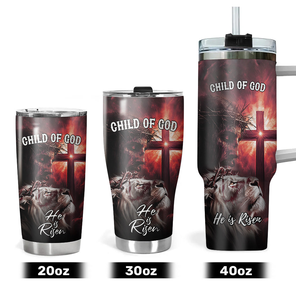 Child Of God Risen Warrior Tumbler