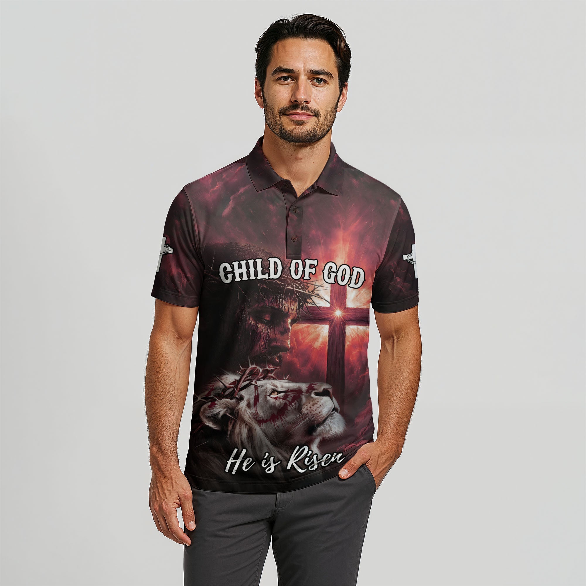 Child of God Red Cross Polo