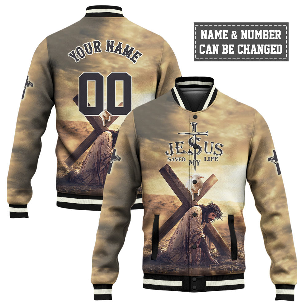 Jesus Save My Life  Baseball Jacket