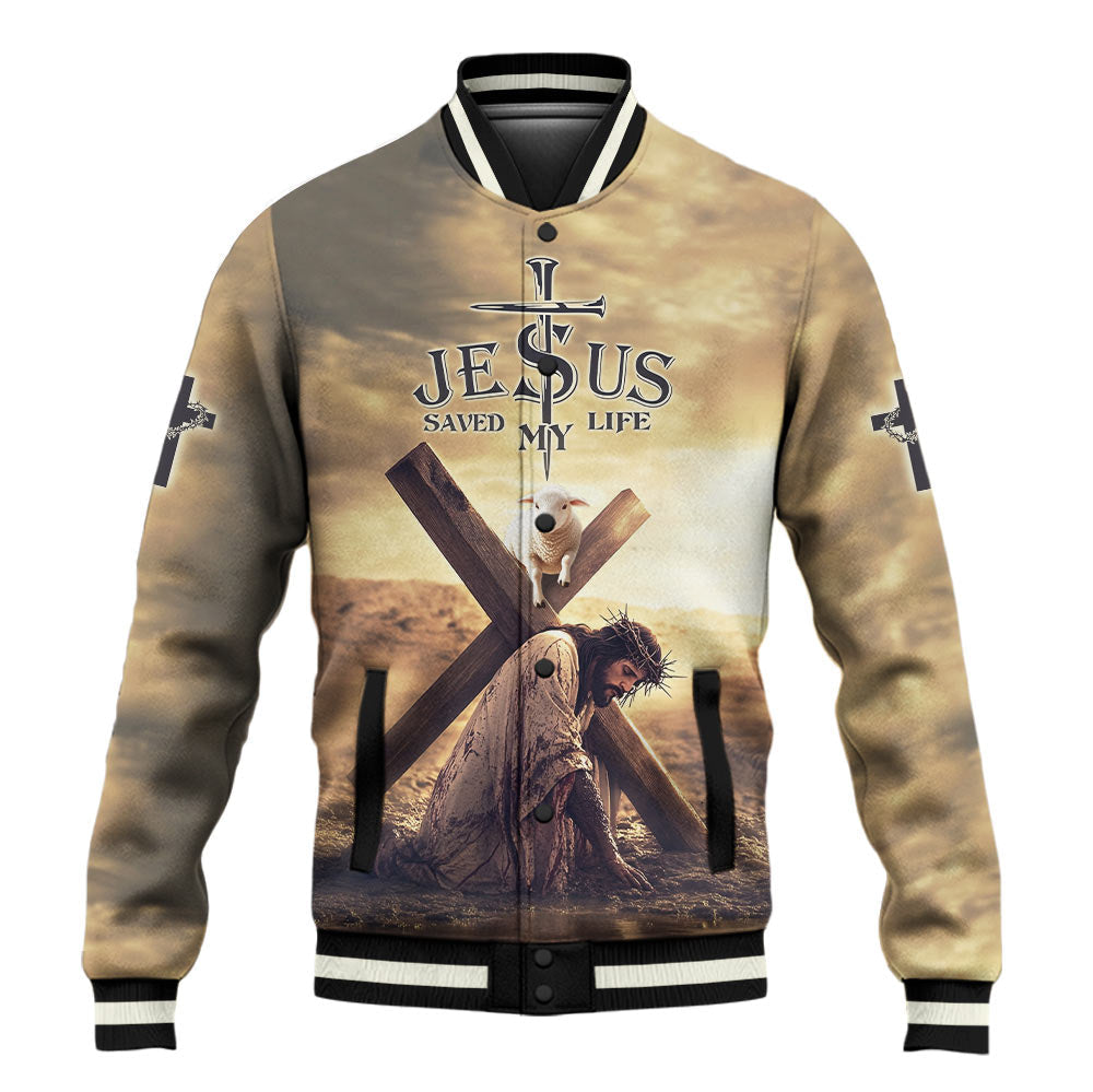 Jesus Save My Life  Baseball Jacket