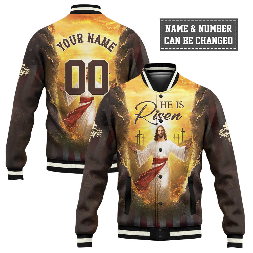 He Is Risen Baseball Jacket