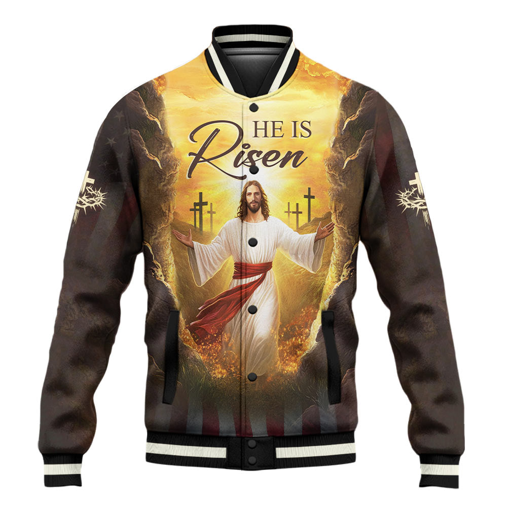 He Is Risen Baseball Jacket