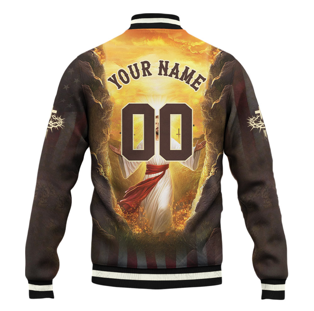 He Is Risen Baseball Jacket