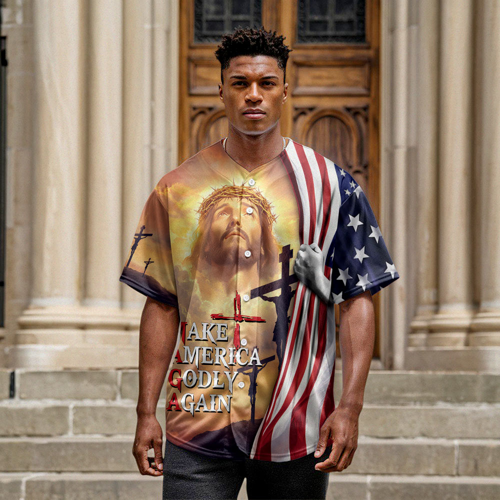 Make America Godly Again Baseball Jersey