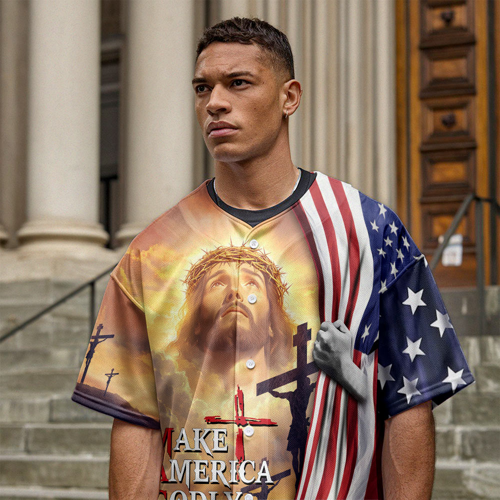 Make America Godly Again Baseball Jersey