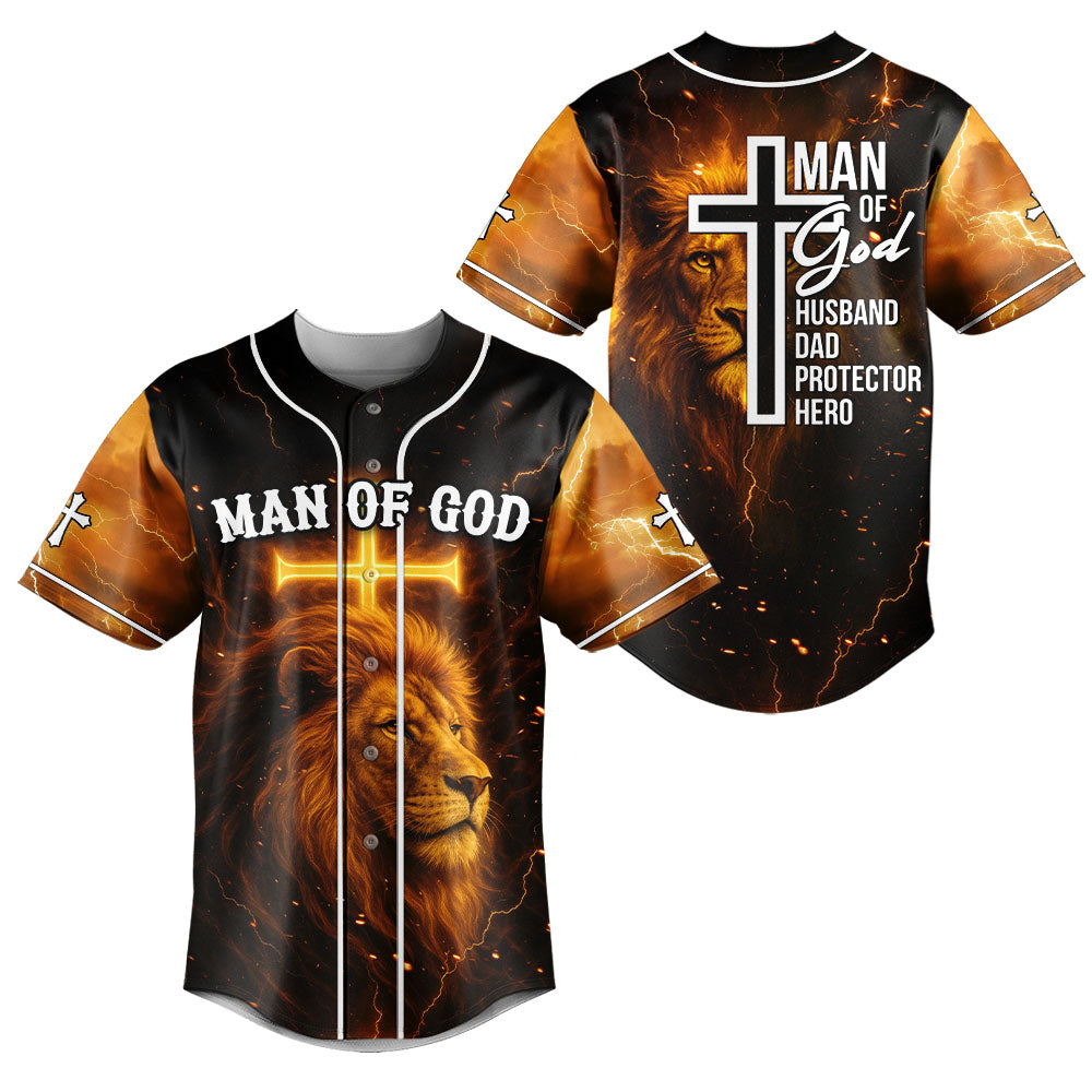Man Of God Father's Day Baseball Jersey