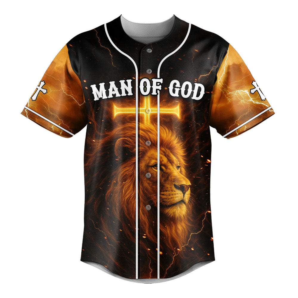 Man Of God Father's Day Baseball Jersey