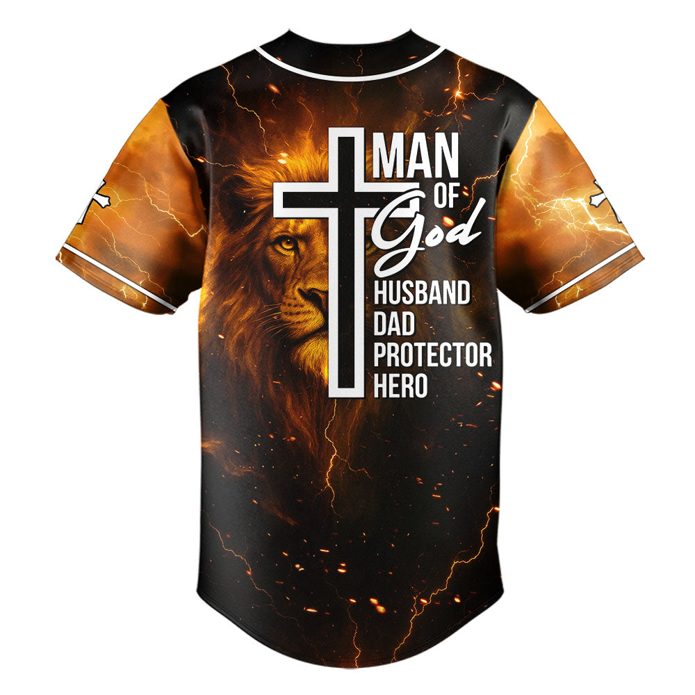 Man Of God Father's Day Baseball Jersey