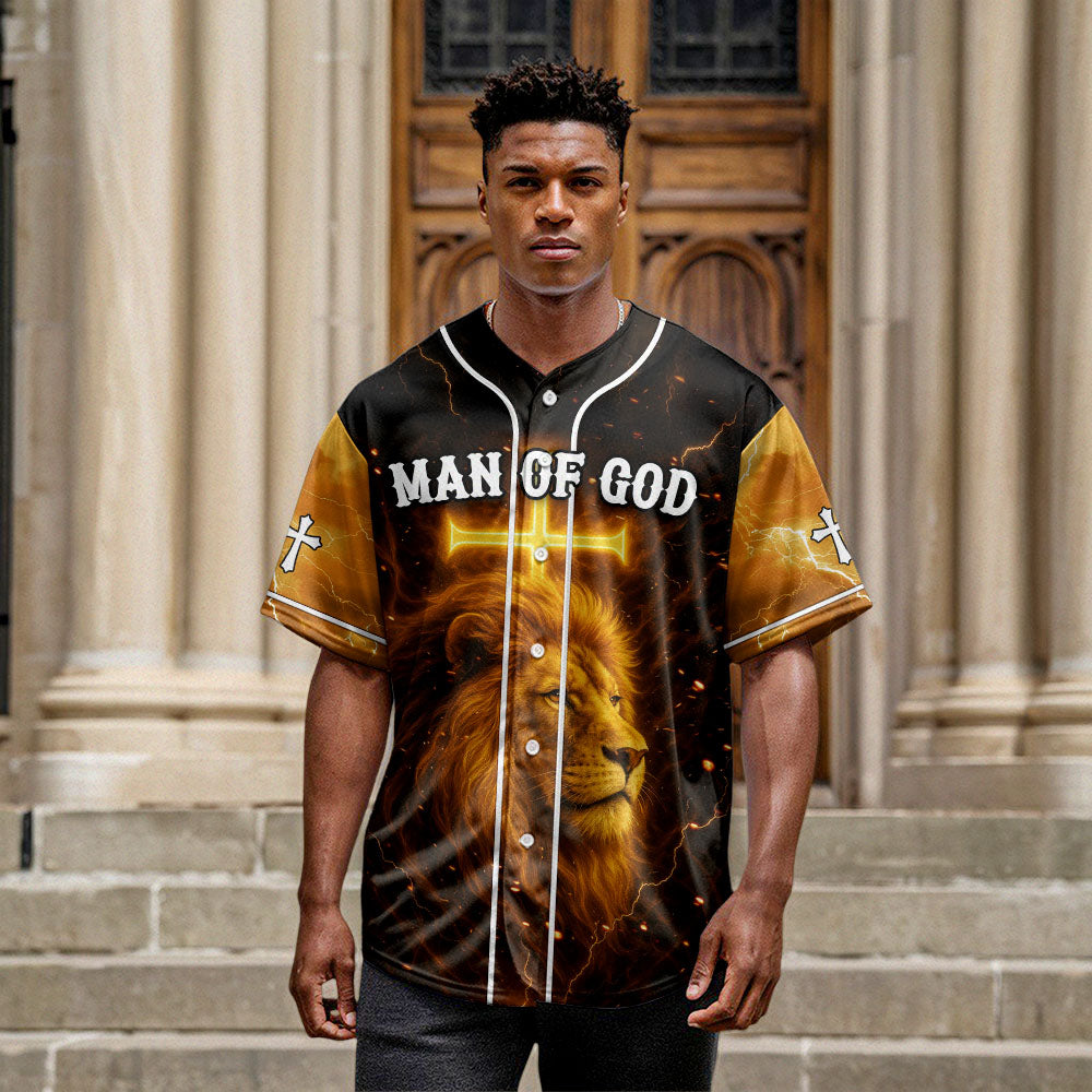 Man Of God Father's Day Baseball Jersey