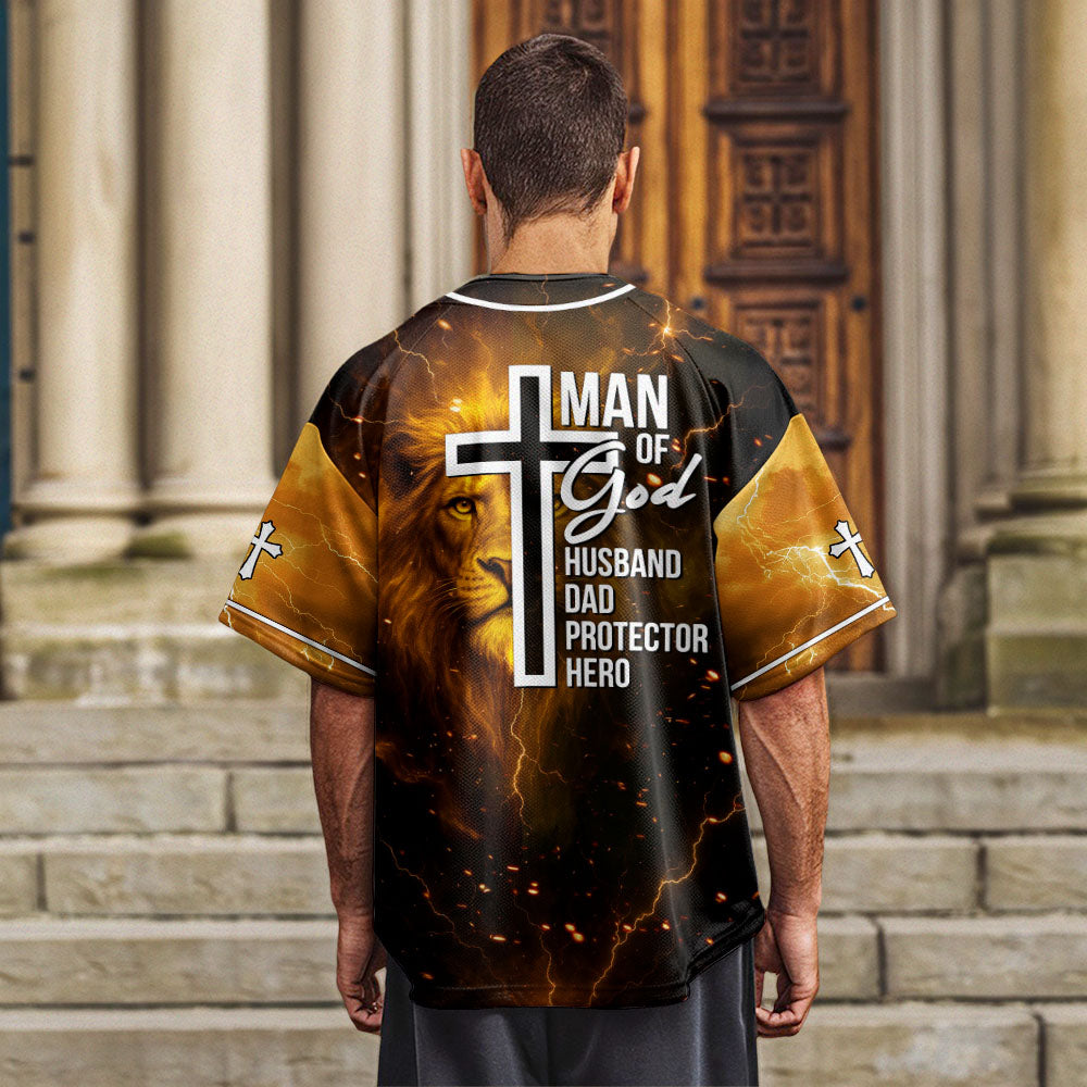 Man Of God Father's Day Baseball Jersey