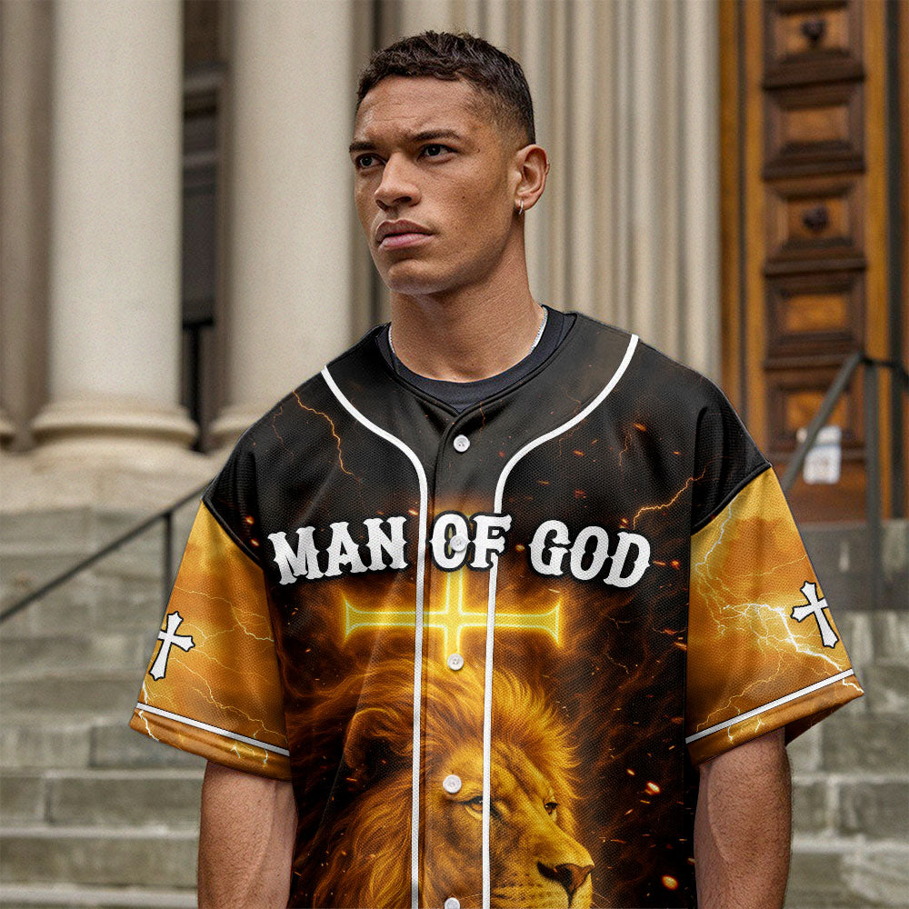 Man Of God Father's Day Baseball Jersey