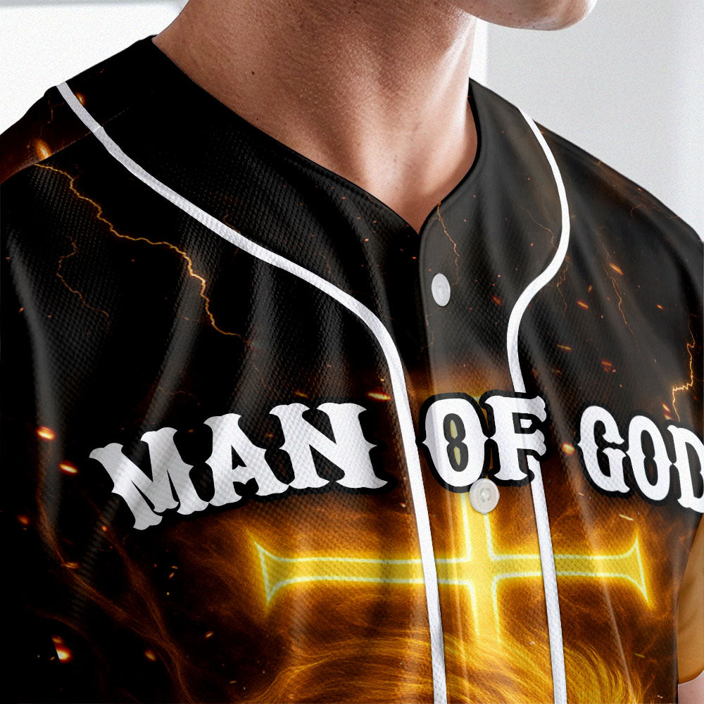 Man Of God Father's Day Baseball Jersey