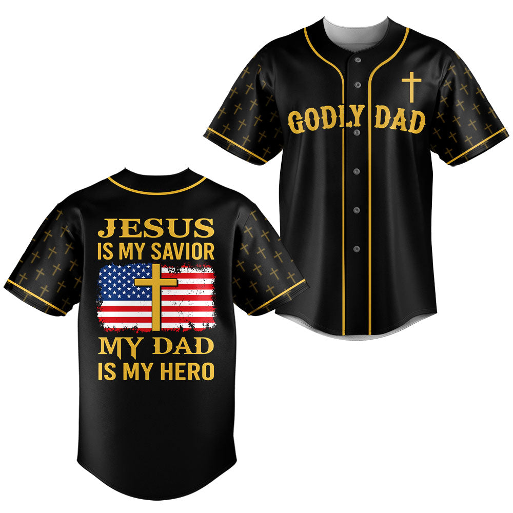My Dad Is My Hero Baseball Jersey