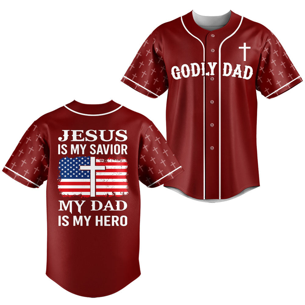 My Dad Is My Hero Baseball Jersey
