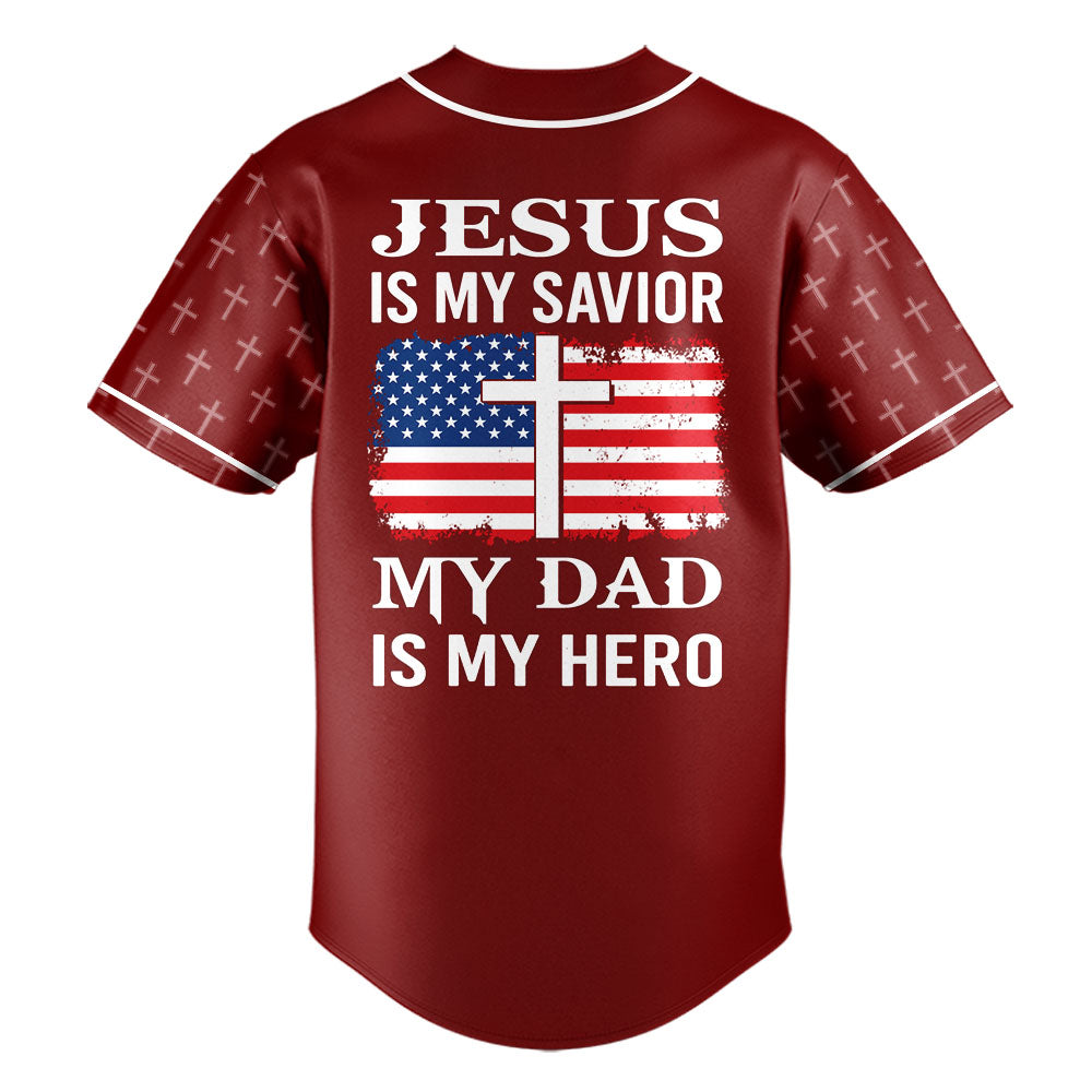 My Dad Is My Hero Baseball Jersey