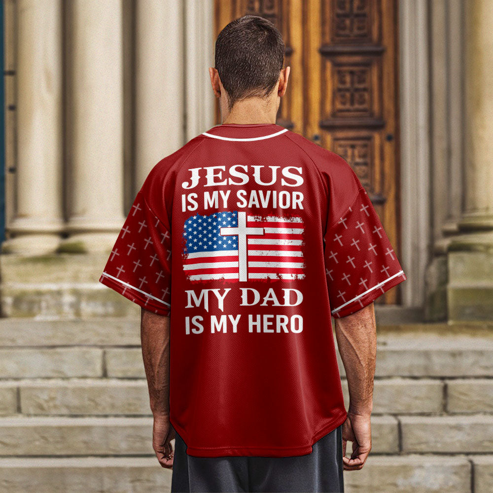 My Dad Is My Hero Baseball Jersey