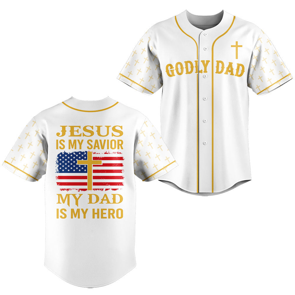 My Dad Is My Hero Baseball Jersey