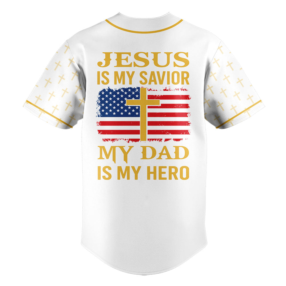 My Dad Is My Hero Baseball Jersey