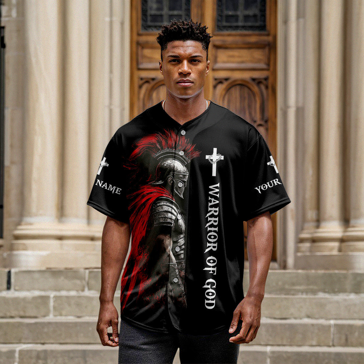 Warrior Of Christ Custom Name Baseball Jersey