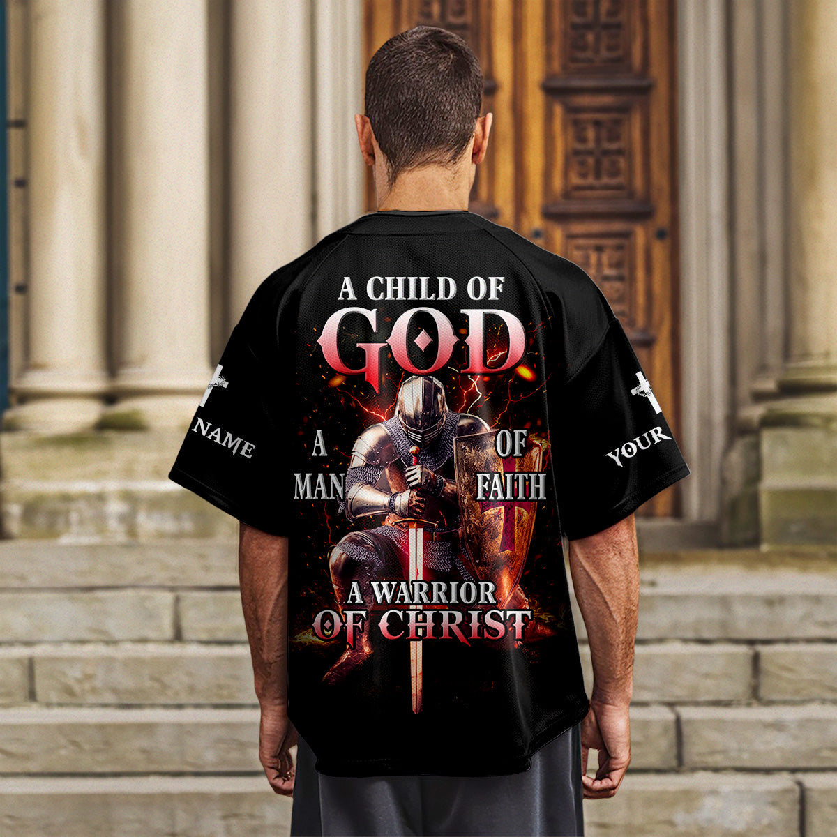 Warrior Of Christ Custom Name Baseball Jersey