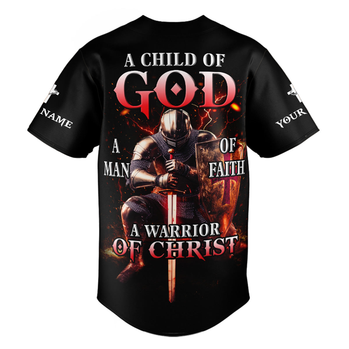 Warrior Of Christ Custom Name Baseball Jersey