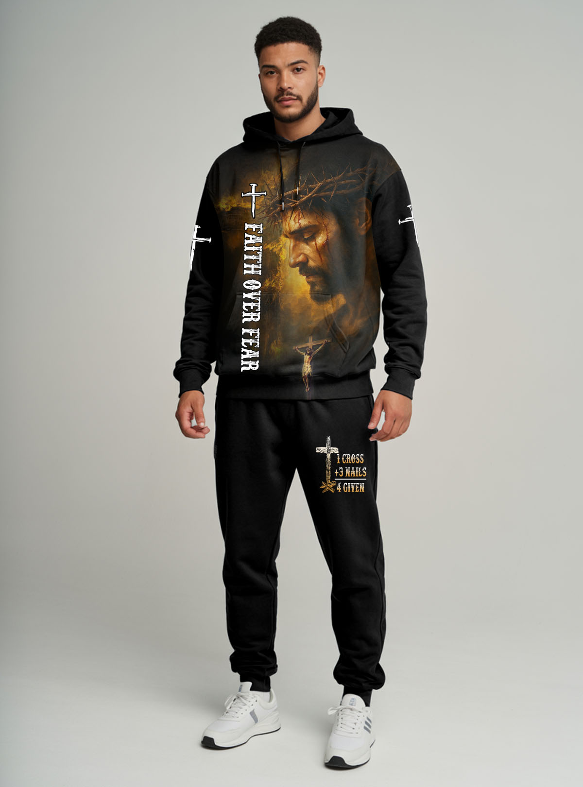 1 Cross 3 Nails 4 Given Hoodie