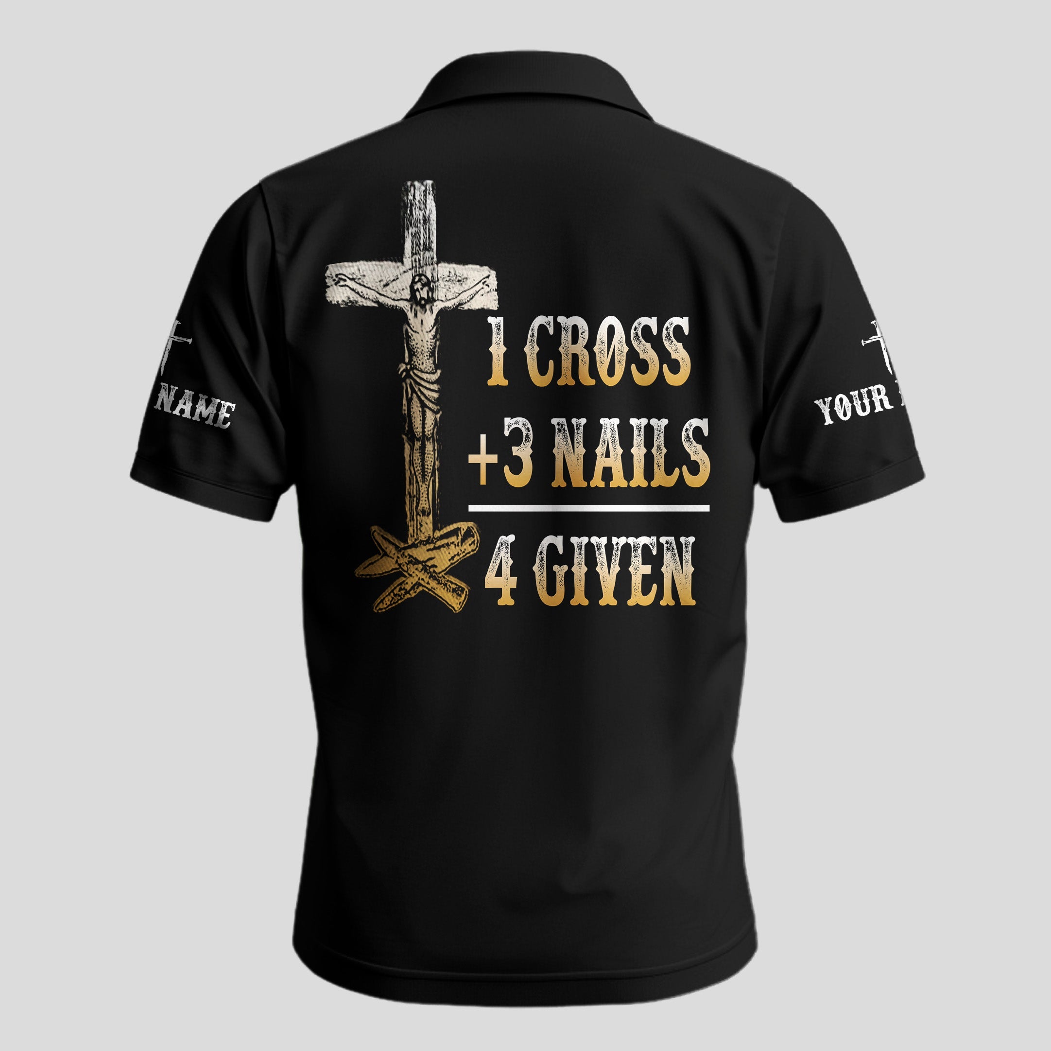 1 Cross 3 Nails 4 Given Polo Shirt