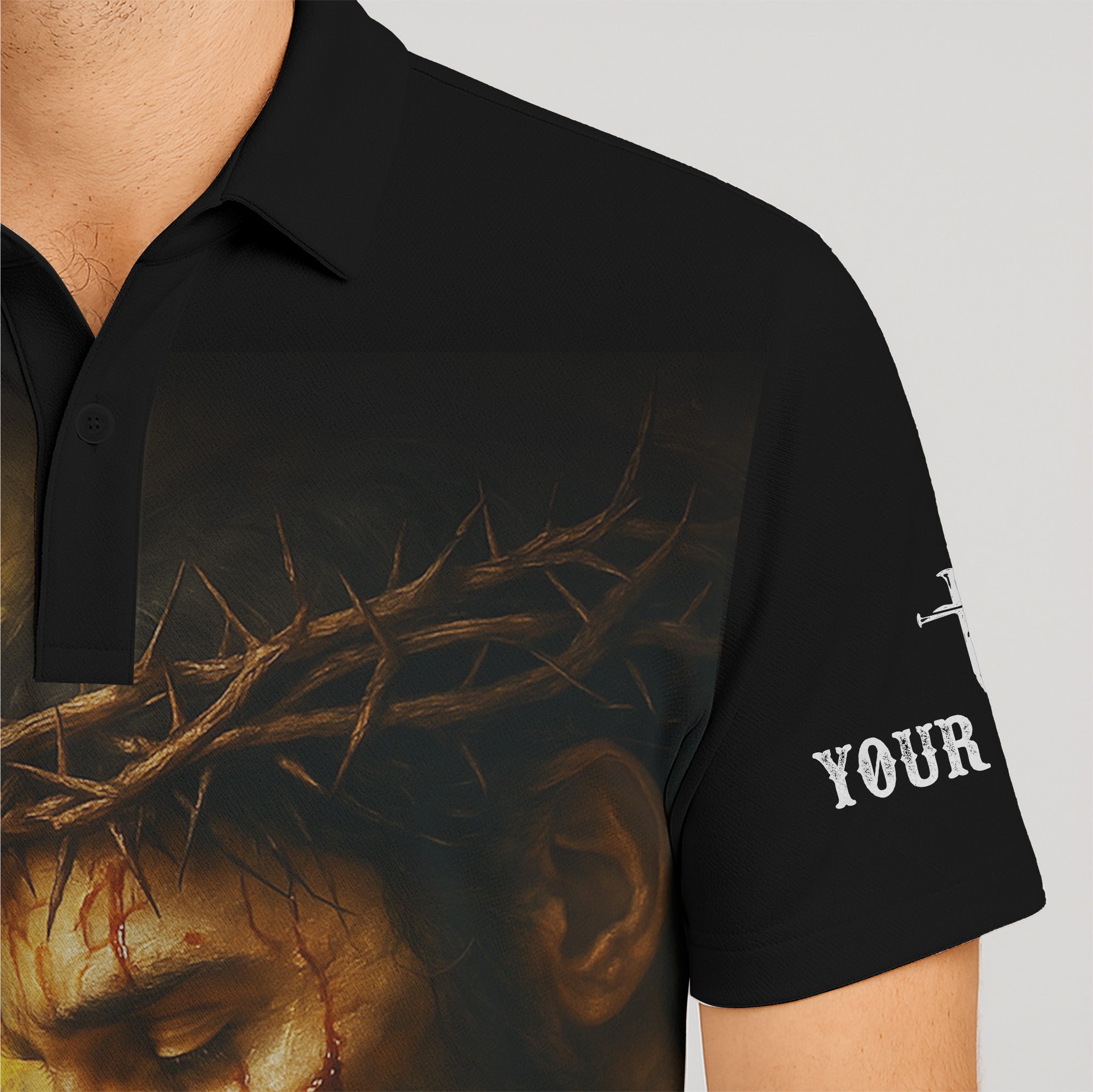 1 Cross 3 Nails 4 Given Polo Shirt