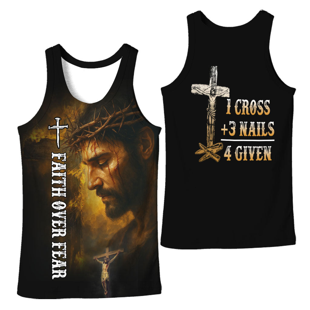 1 Cross 3 Nails 4 Given Tanktop