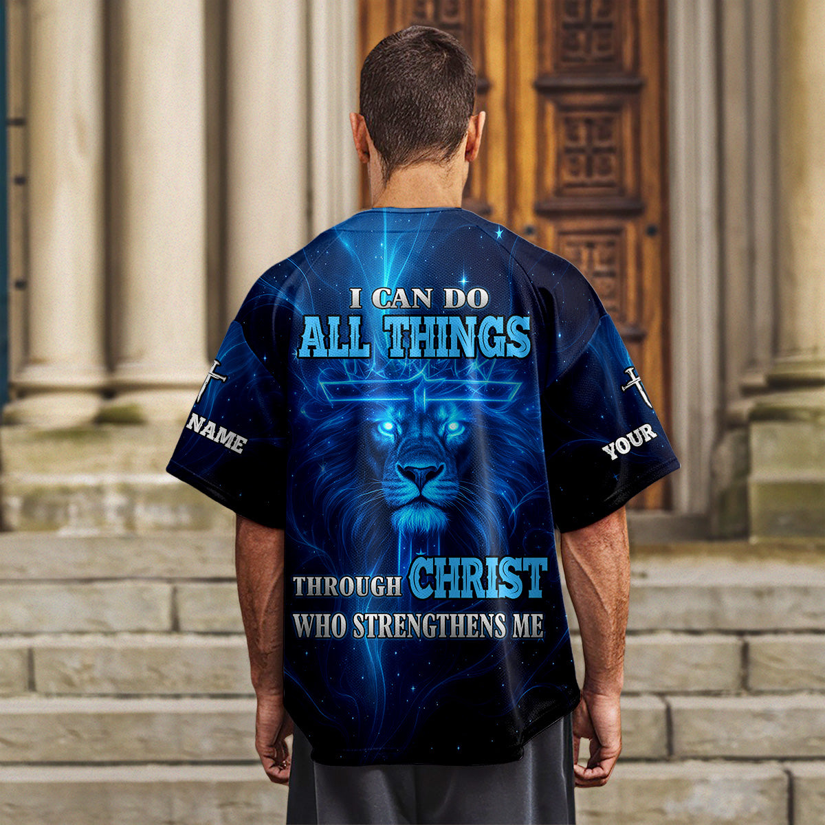 I Can Do All Things Through Christ Who Strengthens Me Custom Name Baseball Jersey